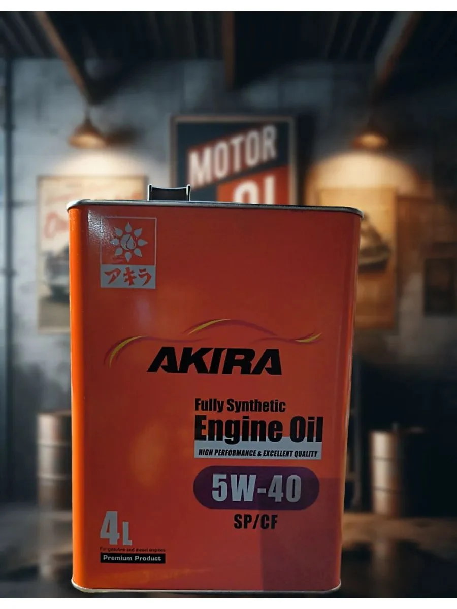 AKIRA Fully Synthetic API SP/CF 5W-40 Масло моторное, Синтетическое, 4 л