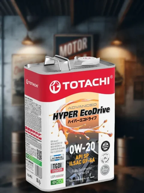 TOTACHI Масло моторное TOTACHI HYPER Ecodrive Fully Synthetic SP/RC/GF-6A 0W-20 4л 0W-20 Масло моторное, Синтетическое, 4 л — фото 1