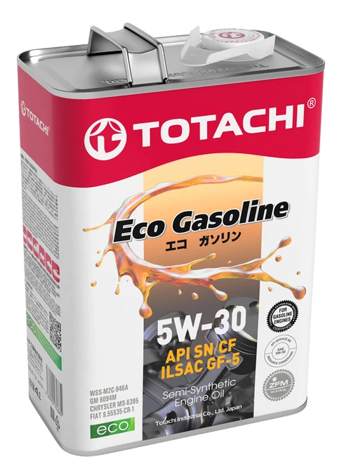 TOTACHI Eco Gasoline 5W-30 Масло моторное, Полусинтетическое, 4 л — фото 2