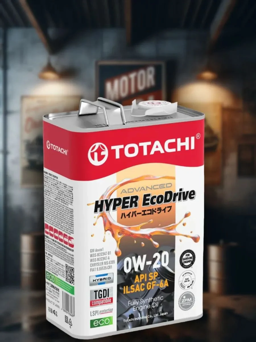 TOTACHI Масло моторное TOTACHI HYPER Ecodrive Fully Synthetic SP/RC/GF-6A 0W-20 4л 0W-20 Масло моторное, Синтетическое, 4 л